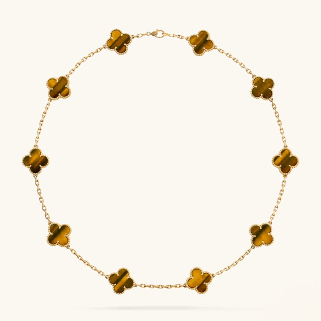 CLOVER | 10 Motive Gold Necklace